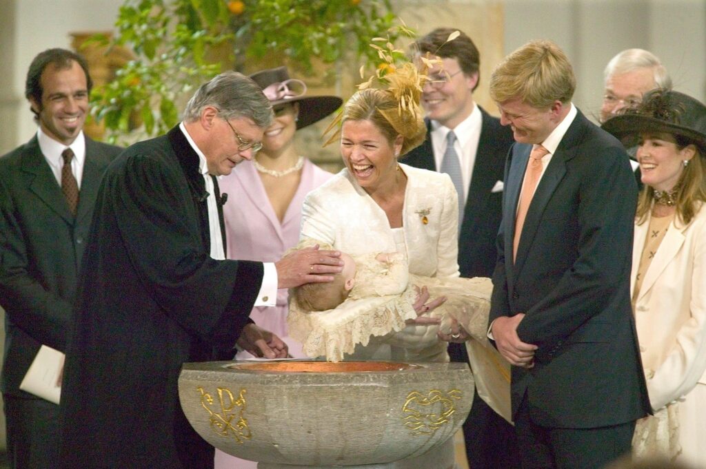 2004 06 12 doop amalia peetouders maxima willem alexander ANP