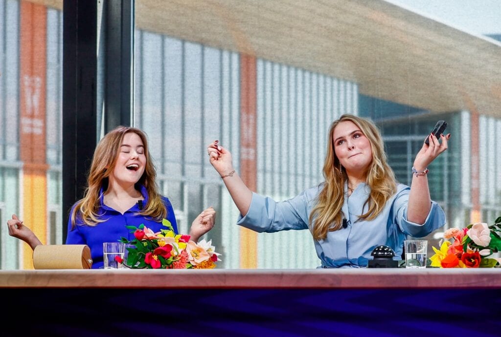2021 04 27 koningsdag ariane amalia alexia quiz spel ANP 03