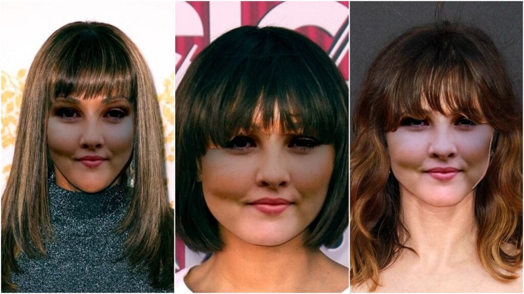 amalia pruik pony brunette