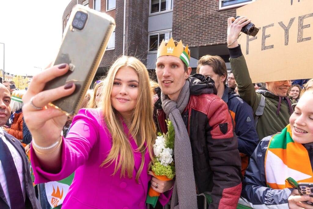 Dutch royal family during Kingsday in Rotterdam. ADEL ROYALS MONACHY KONIGLICH ROYAUX