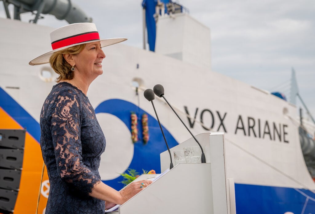 Image Vox Ariane was christened by its CFO and member of the Executive Committee Ms. Jolanda Poots Bijl