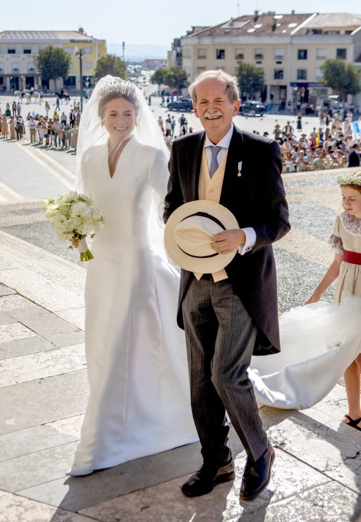 Wedding of Princess Maria Francisca de Braganca, Duchess of Coimbra and daughter of Duke Pio and Duchess Isabel of Braganza, with lawyer Duarte de Sousa Araujo Martins ADEL ROYALS MONACHY KONIGLICH ROYAUX
