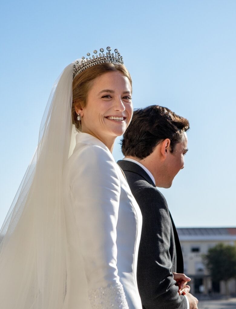 Wedding of Princess Maria Francisca de Braganca, Duchess of Coimbra and daughter of Duke Pio and Duchess Isabel of Braganza, with lawyer Duarte de Sousa Araujo Martins ADEL ROYALS MONACHY KONIGLICH ROYAUX