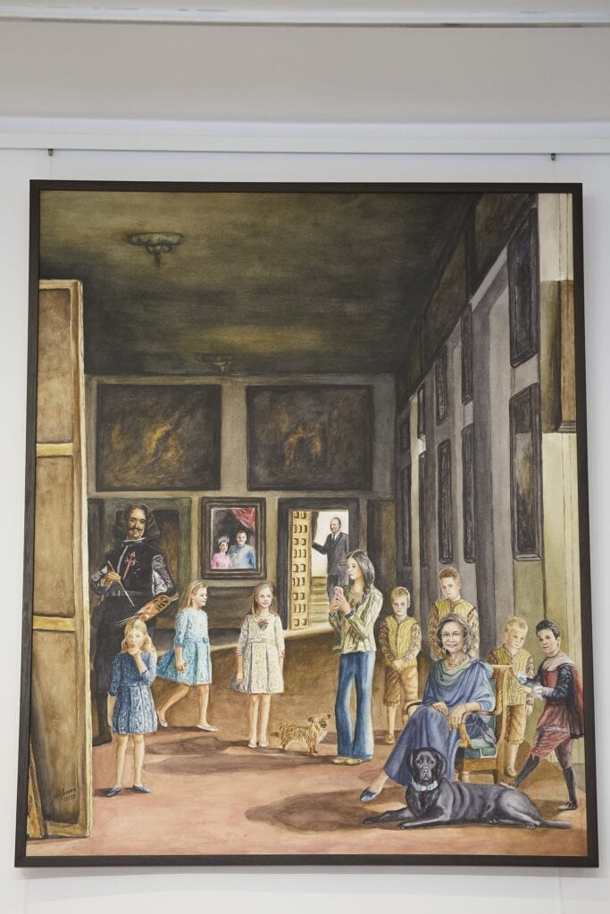 Painting of the Spanish Crown Princess Leonor with the title: La Princesa de la Perla, based on the painting The Girl with the Pearl Earring ADEL ROYALS ROYALTYMONACHY KONIGLICH ROYAUX