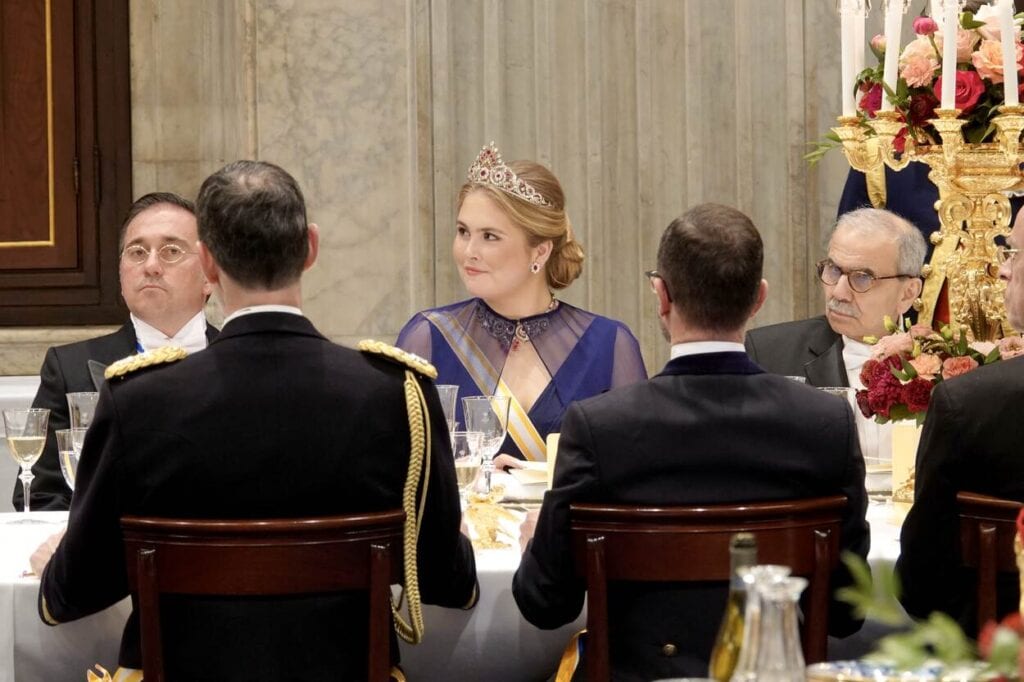 prinses van oranje tijdens staatsbanket spanje rvd