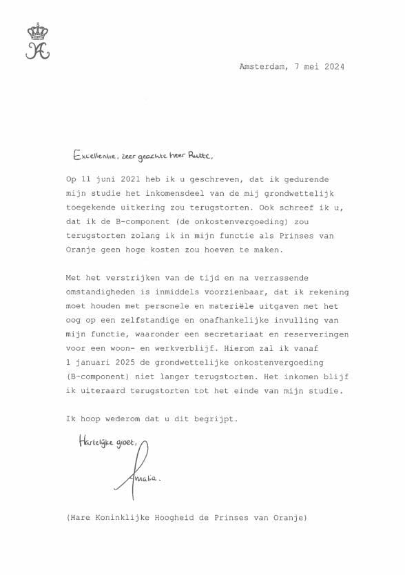 2024 amalia brief toelage