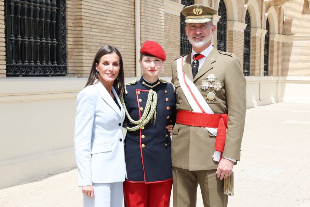 Commemoration of the 40th anniversary of the swearing in of the XLIV flag. Promotion of the General Military Academy in Zaragoza, Spain, May 4, 2024.