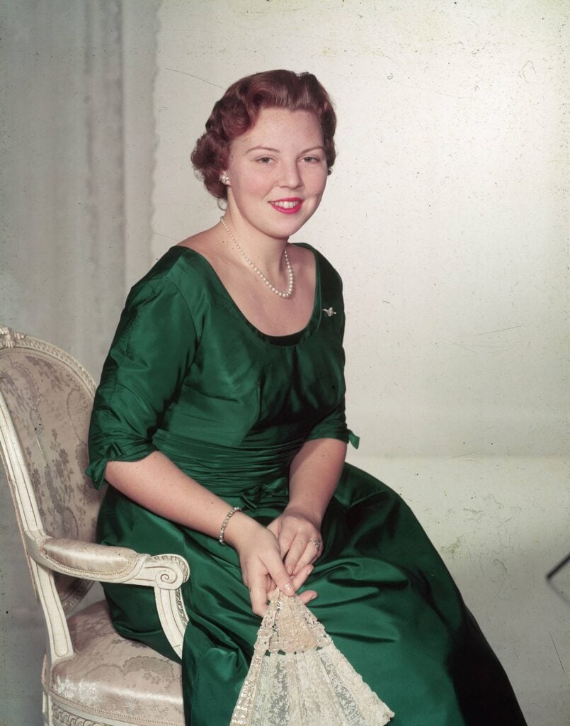 1958 beatrix groene jurk NA