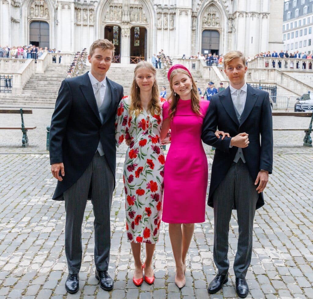 Belgium's royal family attends Te Deum mass on National Day in Brussels