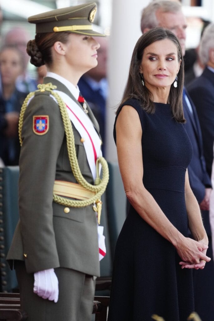 Oath taking in front of the flag and awarding of the Royal Dispatches at the Naval School in Marin, Pontevedra, Spain, July 16, 2024.
