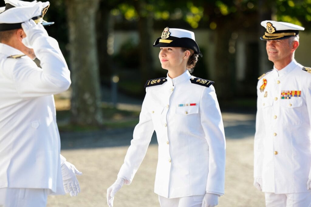 Princess Eleanor Enters The Uniformed Marine Guard Naval School, Marin, Spain 29 Aug 2024