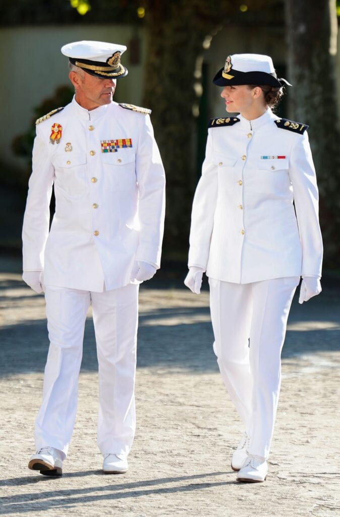 Princess Eleanor Enters The Uniformed Marine Guard Naval School, Marin, Spain 29 Aug 2024