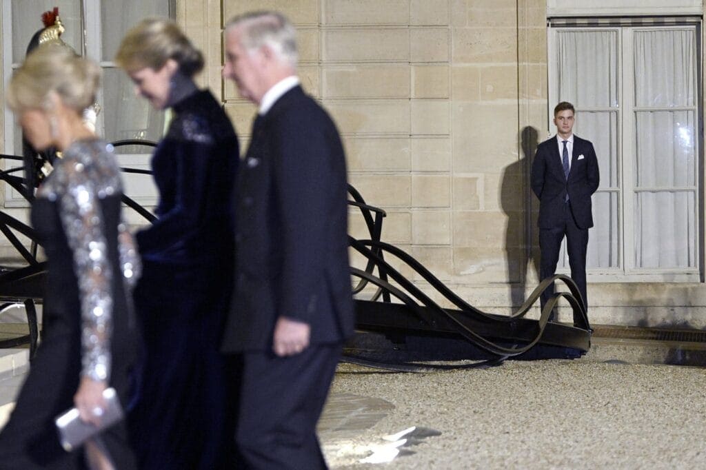 State Visit of King Philippe and Queen Mathilde to France (Day 1) PARIS, FRANCE OCTOBER 14 : State Visit of King Phili