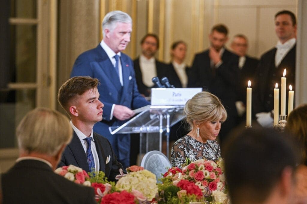 State Visit of King Philippe and Queen Mathilde to France (Day 1) PARIS, FRANCE OCTOBER 14 : State Visit of King Phili