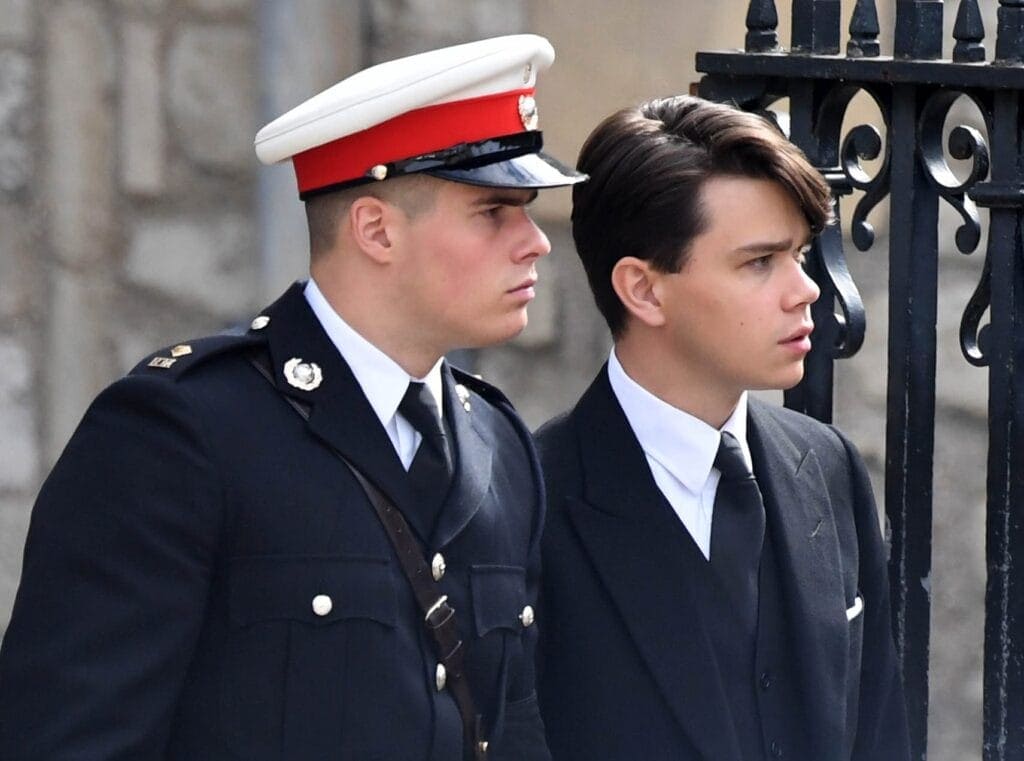 Samuel and Arthur Chatto at the State Funeral of Her Late Majesty Queen Elizabeth II