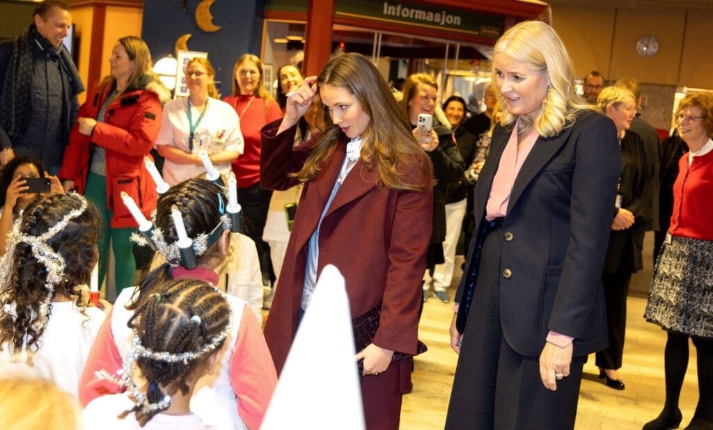 Christmas visit on Lucia Day in the children's and adolescent ward at Drammen Hospital in Drammen, Norway, December 13, 2024.