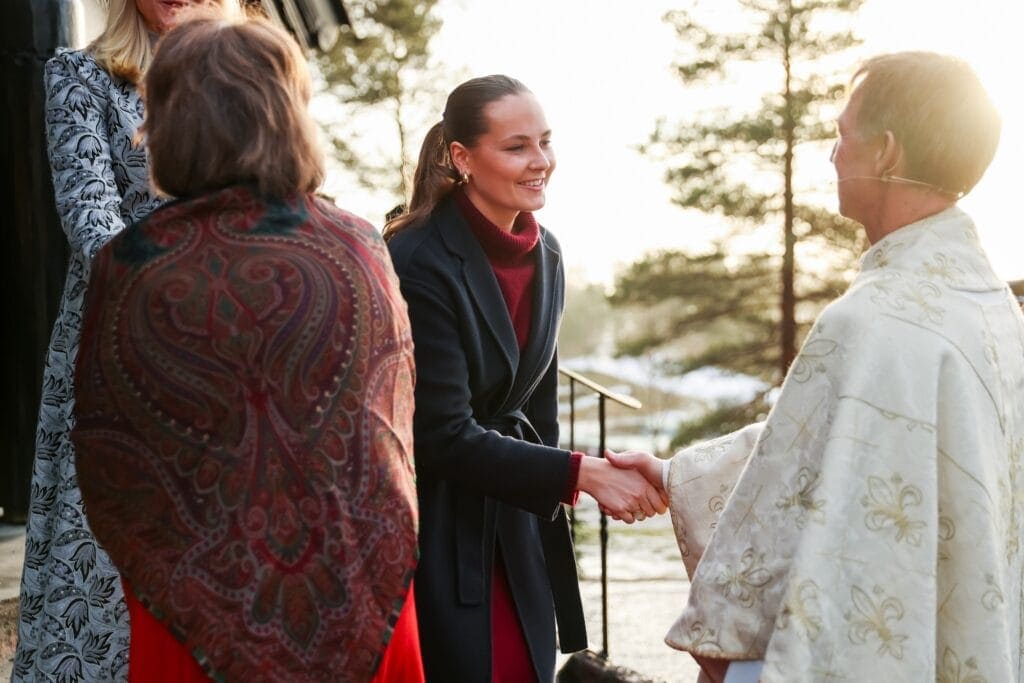 The Norwegian Royal family present at the holiday service