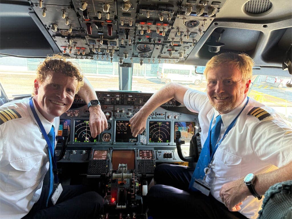 2025 koning willem alexander co piloot KLM RVD