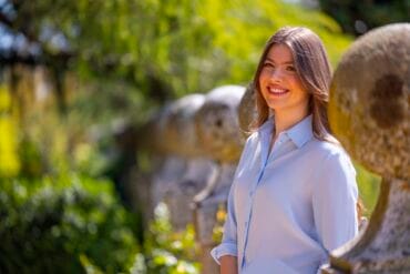 Princess Sofia poses during a photosession for her 18 birthday at Zarzuela palace in Madrid, Spain..