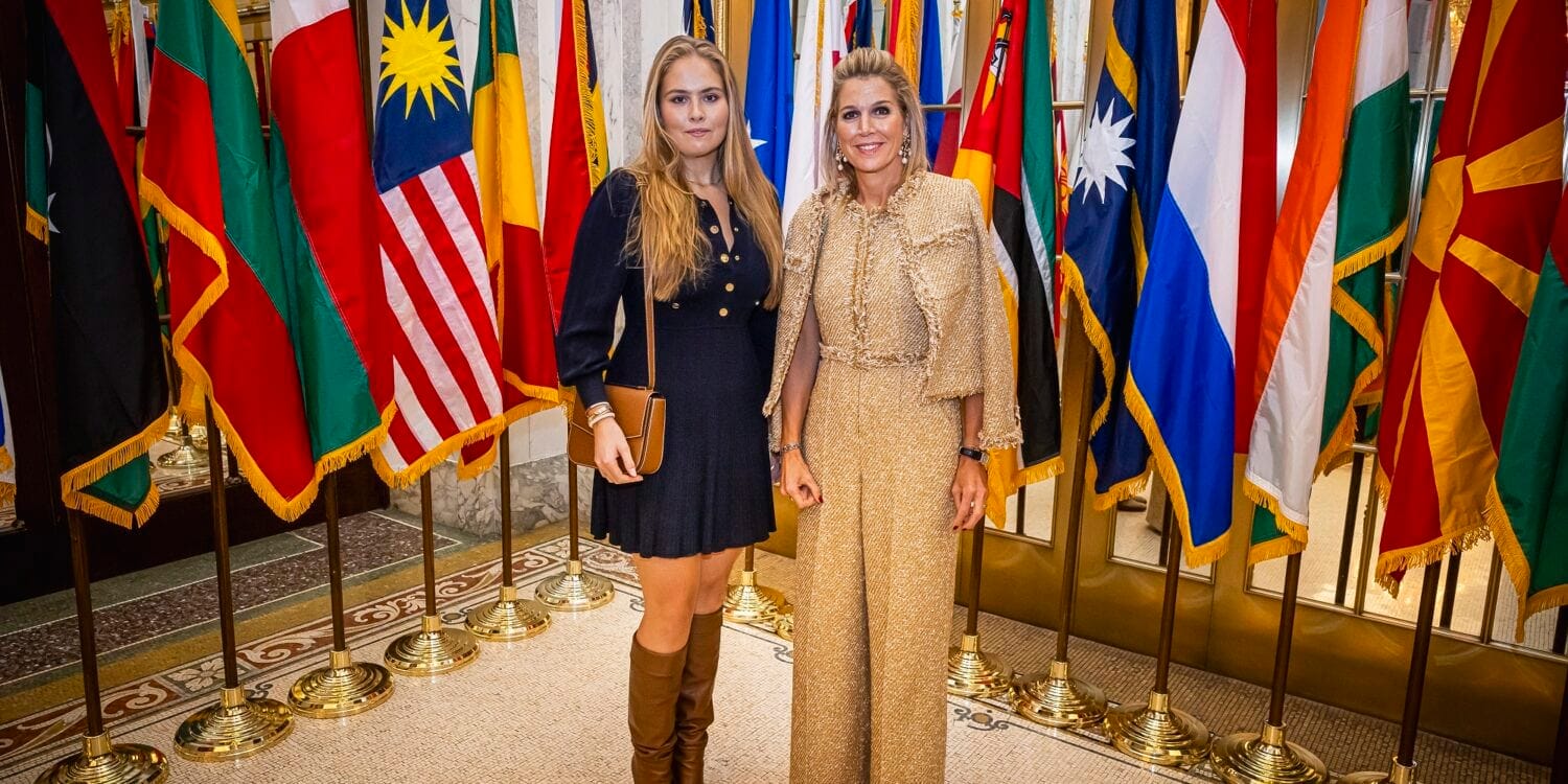 Koningin Máxima en Prinses Amalia bij Bloomberg in New York