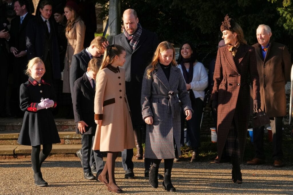 2025 engeland charlotte kerst sandringham kerk catherine walker jas ANP